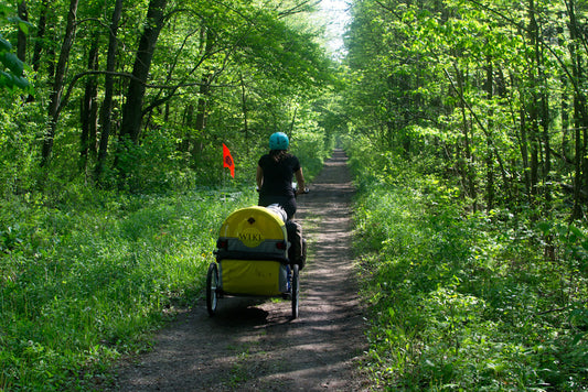 Can you bike on a trail with a bicycle trailer?