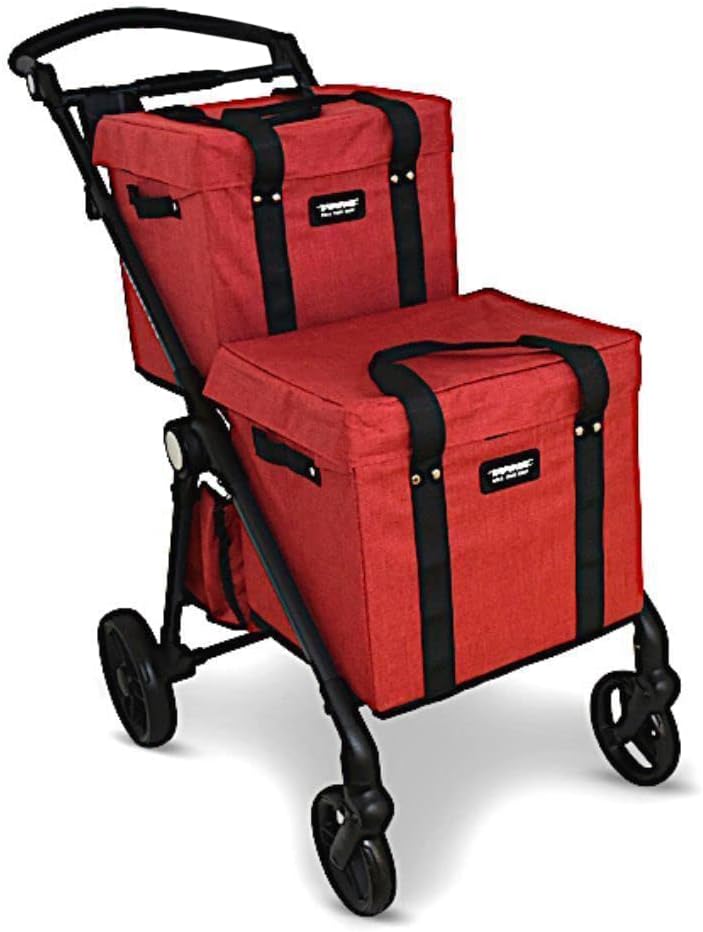 VOOMcart Personal Collapsible Grocery Cart with Wheels and Removable Baskets