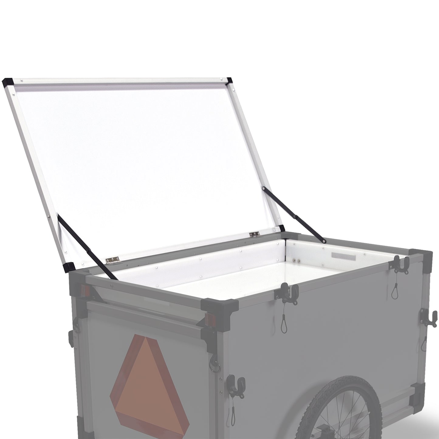 Wike Utility Street Vending Lid & Tray - Accessory for Landscape Trailer