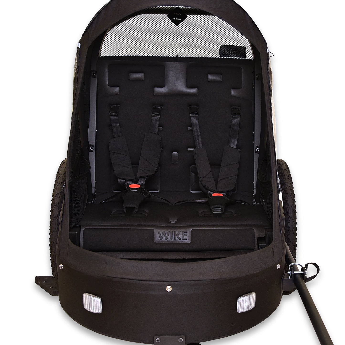 Wike Premium Suspension Bike Trailer – Black - Includes Stroller & Jogger Kit