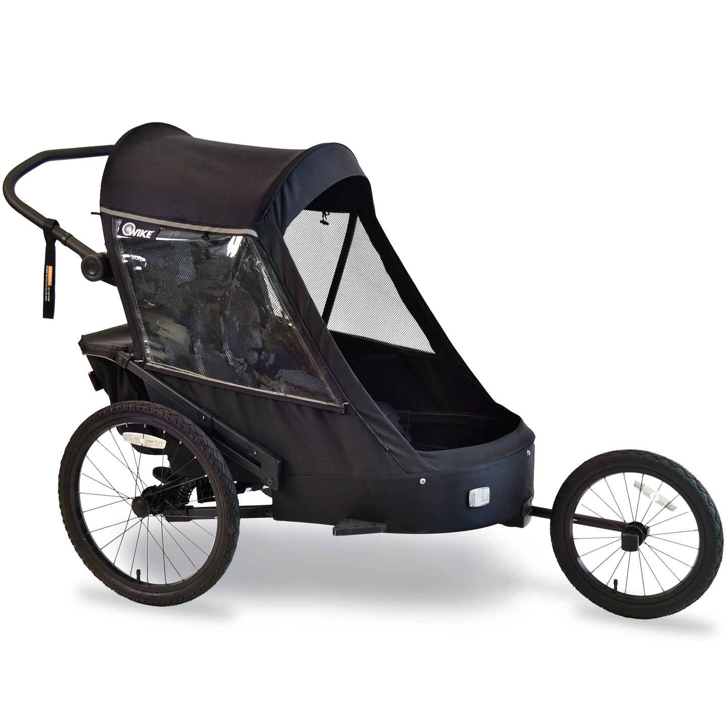 Wike Premium Suspension Bike Trailer – Black - Includes Stroller & Jogger Kit