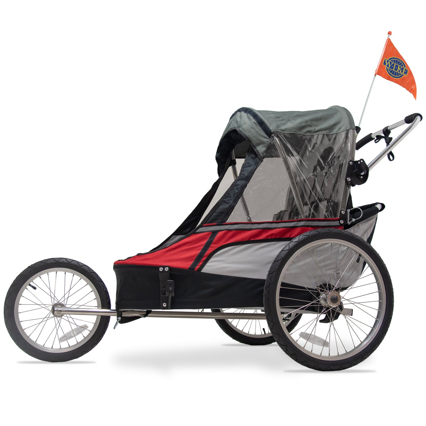 Wike Premium Double Children's Bike Trailer - Includes Stroller and Jogging Kit
