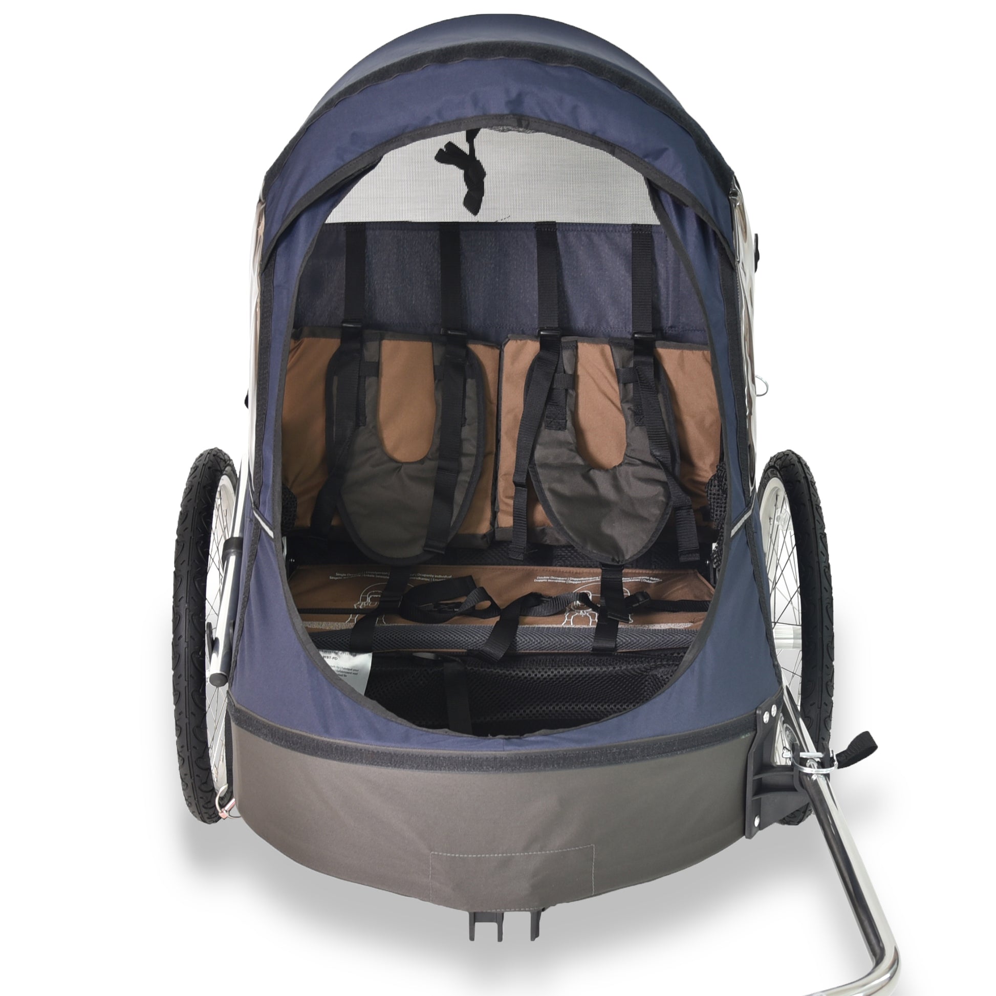 double jogging stroller and bike trailer Wike Premium Double Children's Bike Trailer