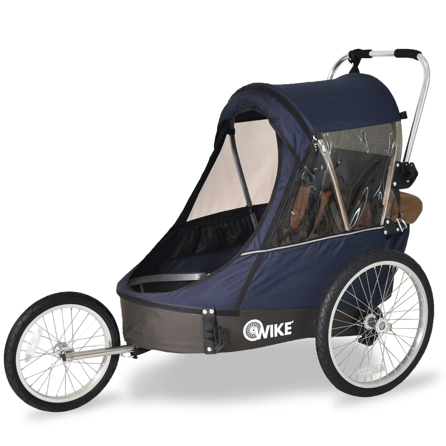 Wike Premium Double Children's Bike Trailer - Includes Stroller and Jogging Kit