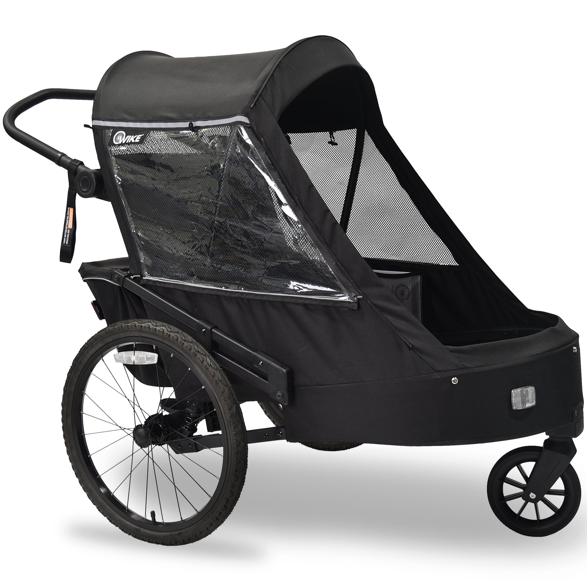 bicycle stroller for baby Wike Premium Suspension Bike Trailer – Black
