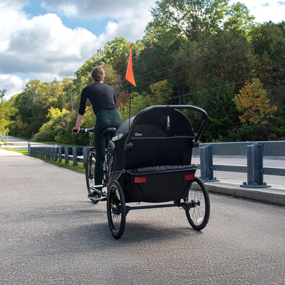 Wike Premium Suspension Bike Trailer – Black - Includes Stroller & Jogger Kit